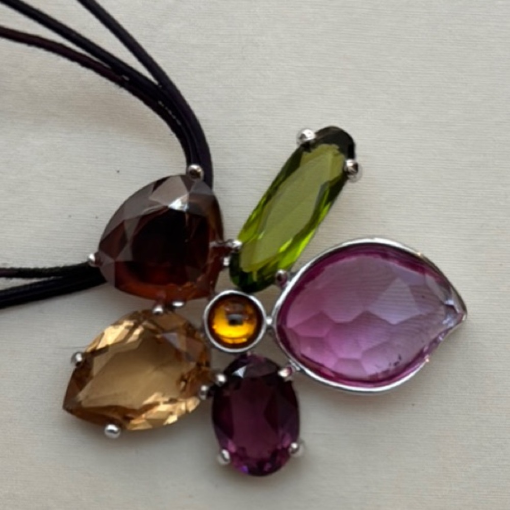 Authentic Swarovski Crystal Flower Pendant Necklace